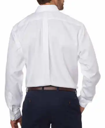 Kirkland Signature Men's Long Sleeve Button Down White Shirt